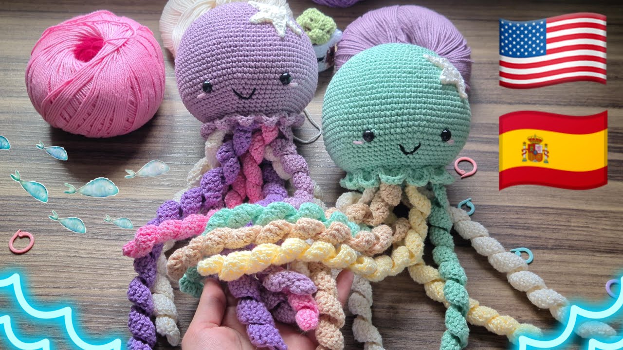 Pulpo Amigurumi | Pulpo de apego tutorial completo subtitulado🇺🇸🇪🇸