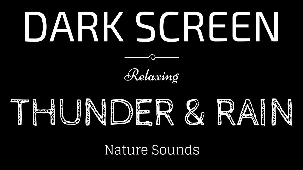 THUNDER and RAIN Sounds for Sleeping BLACK SCREEN | Sleep and Relaxation | Dark Screen Nature Sounds