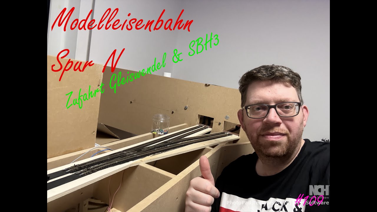 Modelleisenbahn Spur N Gleisübergang in den Gleiswendel und den 3. Schattenbahnhof Segmentübergänge