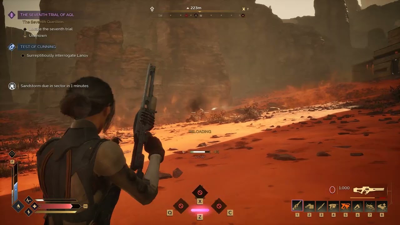 Dune  Awakening - Large Sandstorm approaches Buggy