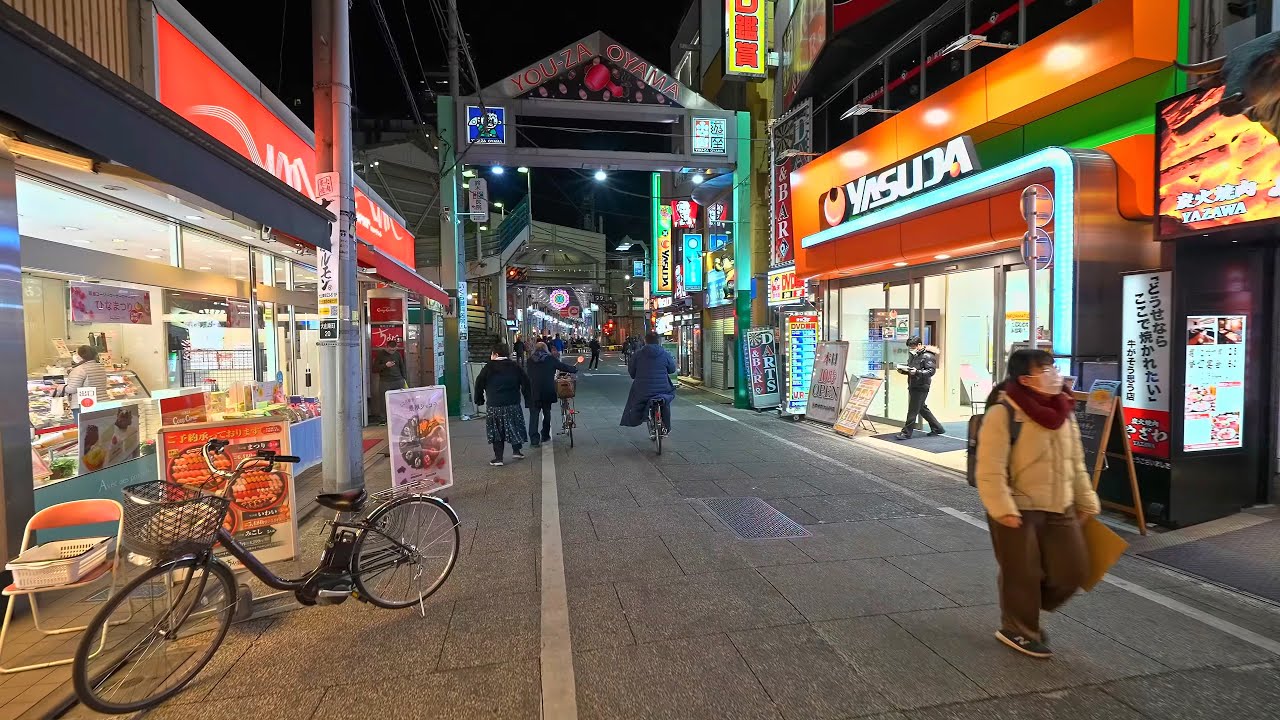 4K・ Tokyo night walk from Itabashi to Oyama station・4K HDR