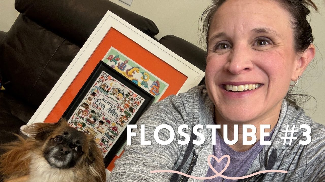 Flosstube #3 Dog Days of Christmas Stitching