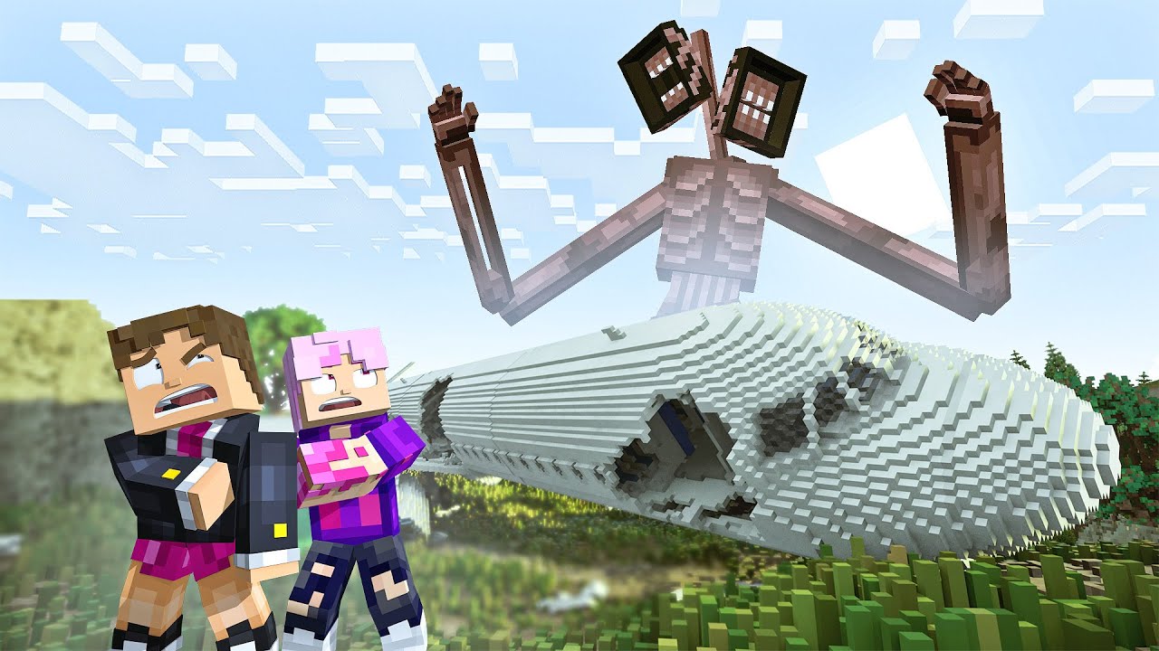 CAIMOS DE AVIÃO EM UMA ILHA DO SIREN HEAD no MINECRAFT