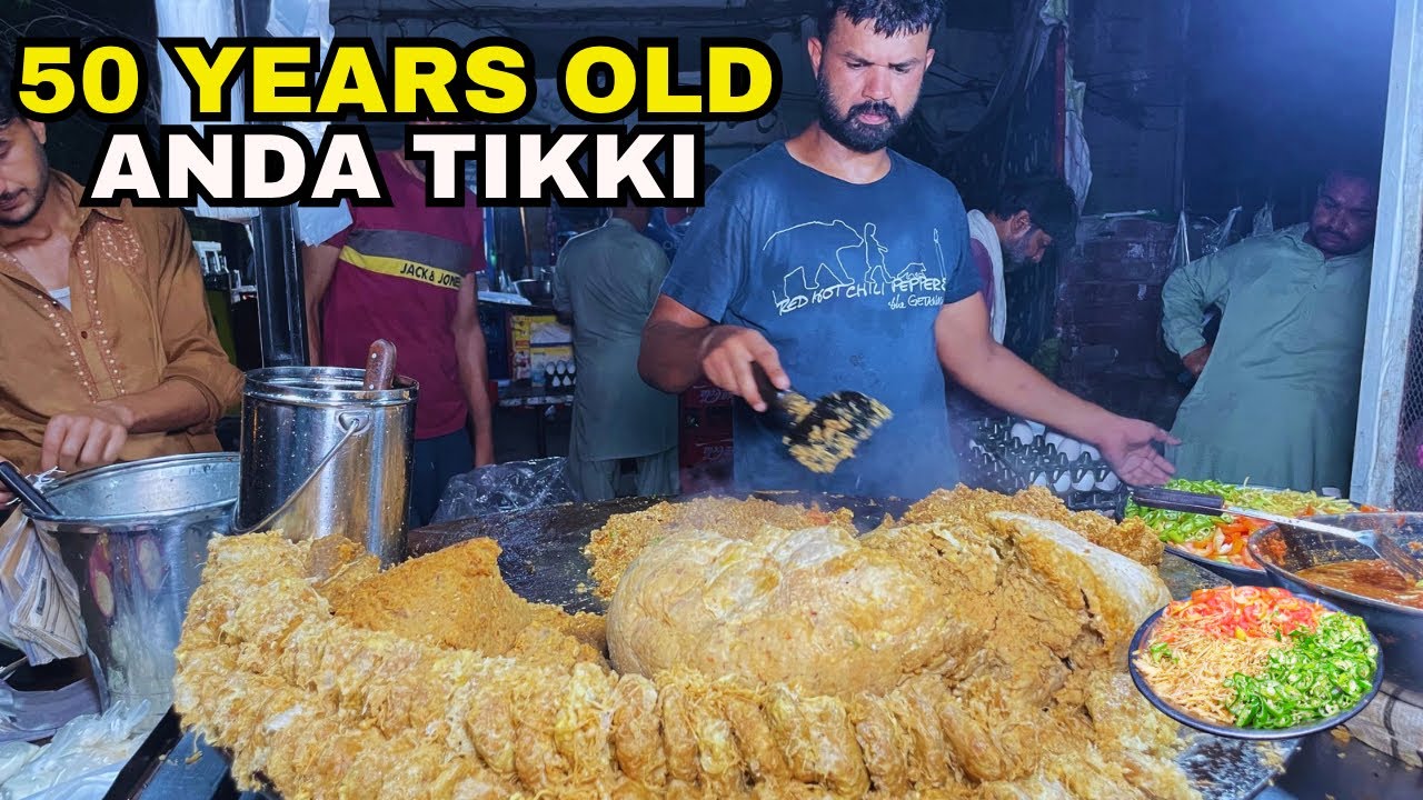 50 YEARS OLD ANDA TIKKI MALL ROAD LAHORE | MOST FAMOUS ANDA TIKKI IN LAHORE STREET FOOD