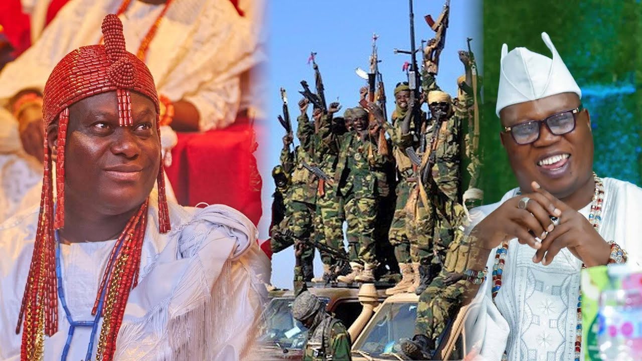 HEAR WHAT AARE IBA GANI ADAMS SAYS AS HE VISITS OONI OF IFE OVER INSECURITY ISSUES IN YORUBA LAND