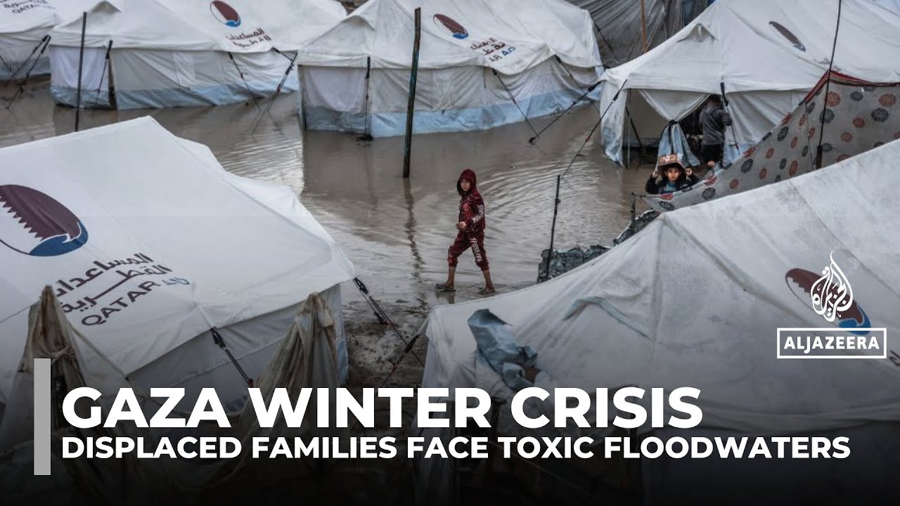 Sewage and floodwater swamp Gaza shelters amid infrastructure collapse