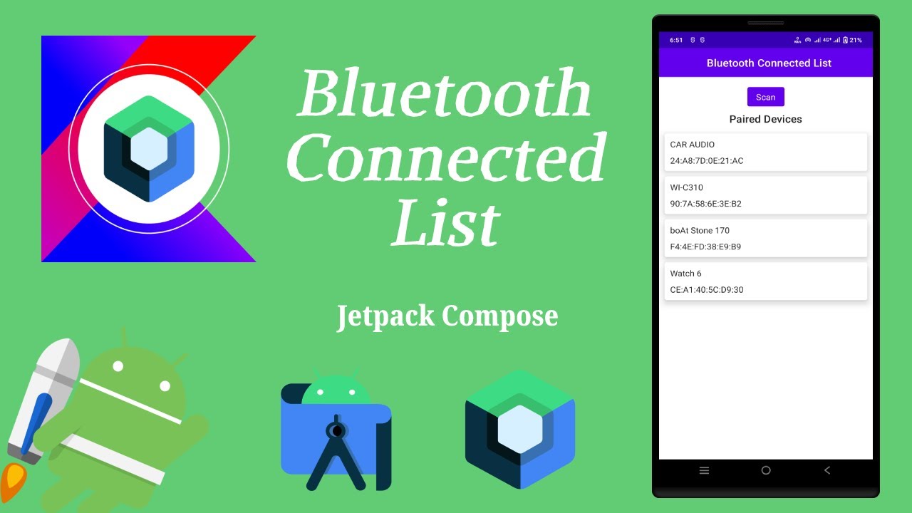 How to Get Bluetooth Connected List in Jetpack Compose | Android | Kotlin | Make it Easy