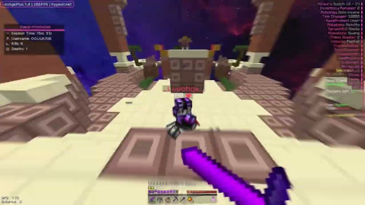 Vestige Plus 1.4 goes brrrrrr on hypixel
