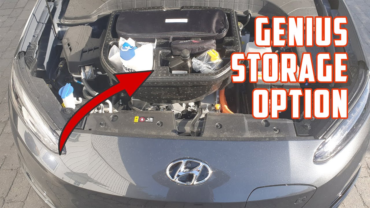 Genius Storage Option Under Frunk, Ev Electric Car, Hyundai Kona 2017-2023