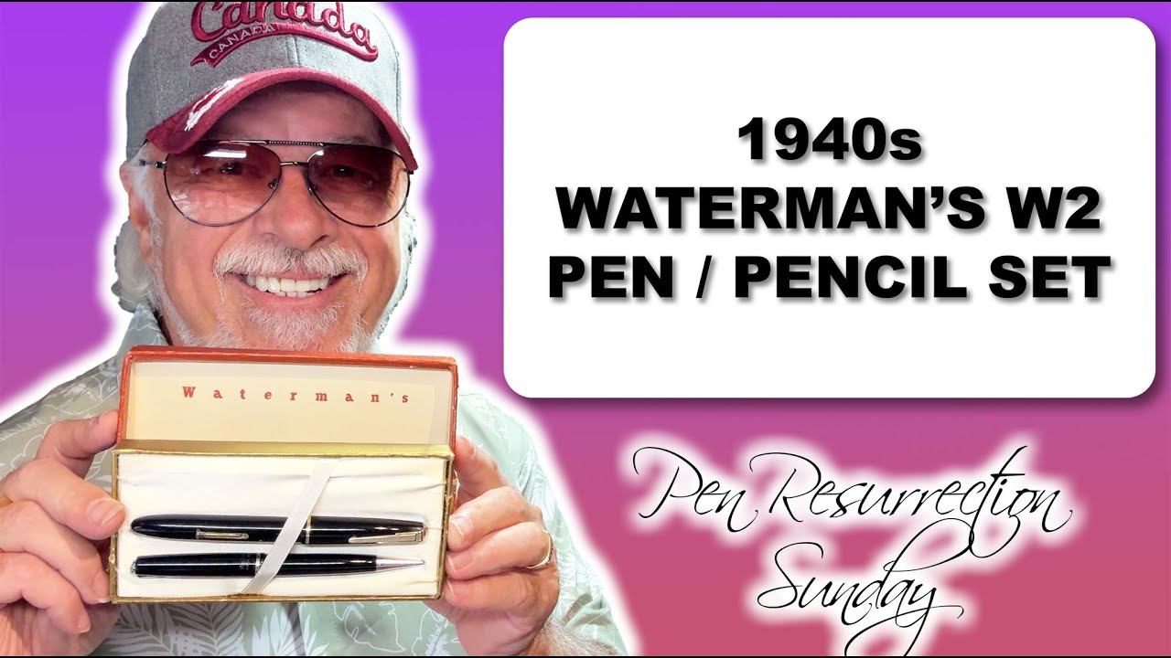 Pen Resurrection Sunday Ep 118 1940s Waterman W2 Pen and Pencil Set