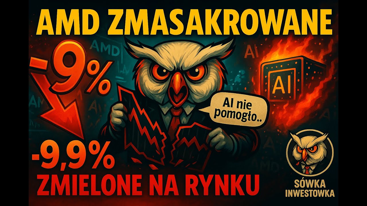 AMD ZMASAKROWANE po świetnych wynikach?! Inwestorzy spanikowali &ndash; akcje -9%! Co dalej z AI?