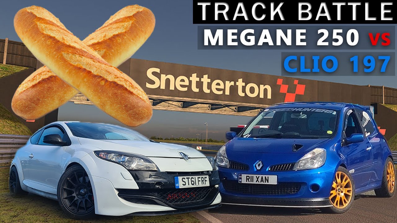 Snetterton Baguette Track Battle - Megane 250 vs Clio 197
