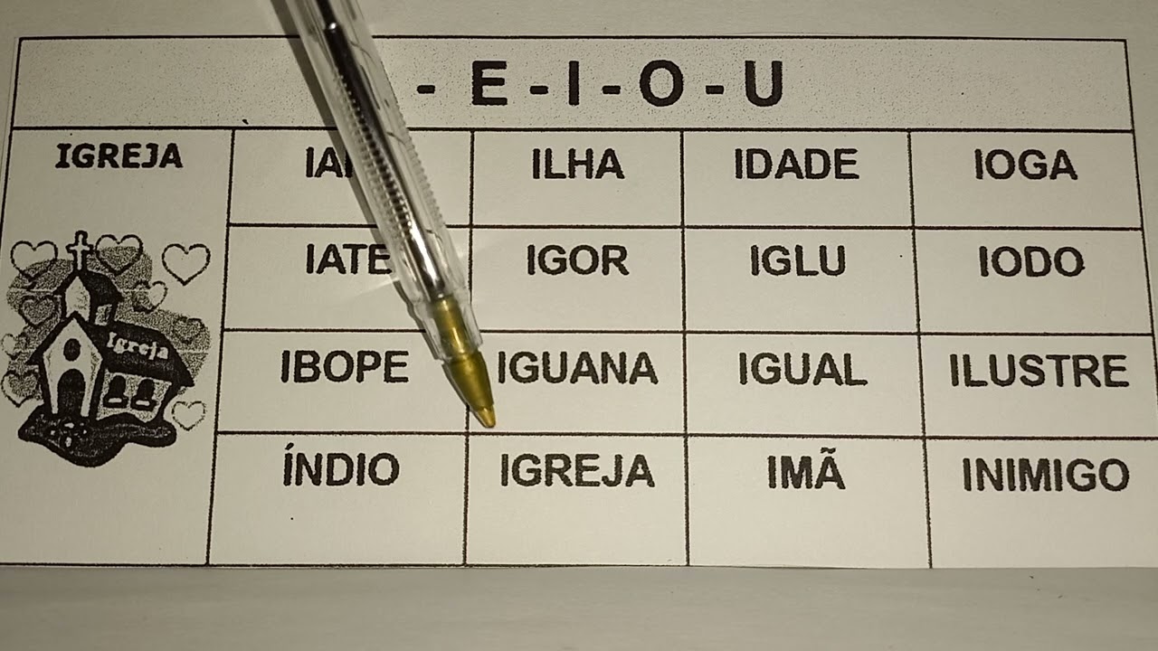 FICHA DE LEITURA COM PALAVRAS INICIADAS COM A LETRA I MAIS VOG..