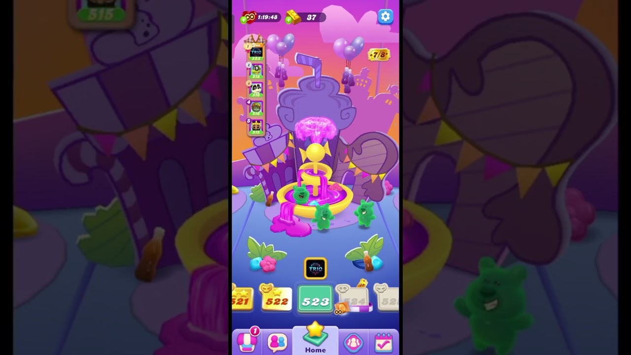 Candy crush soda saga level 522 & 523 | Candy 