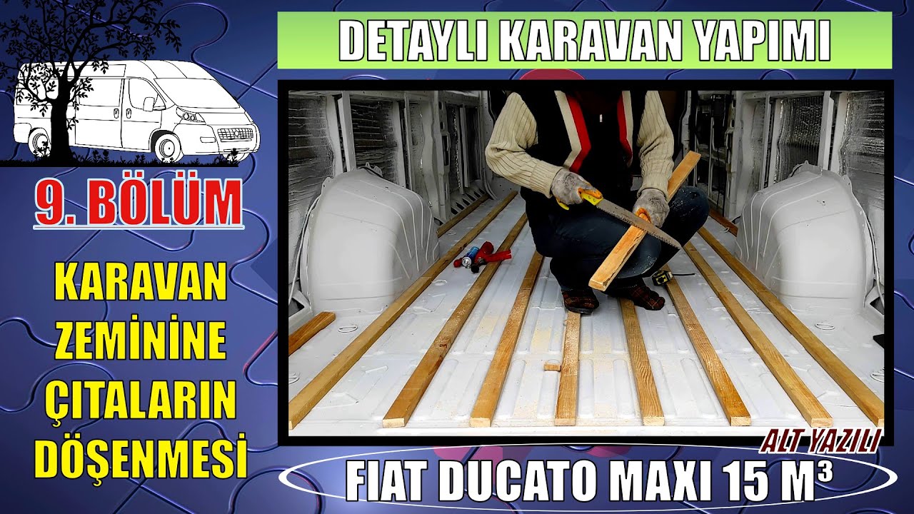 Karavan zemin çıtası nasıl döşenir? Çıtaların zımparalanması, yapıştırılması/ DETAYLI KARAVAN YAPIMI