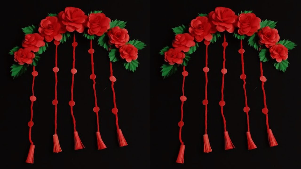 Easy DIY Paper Rose Wall Hanging | Beautiful Room Decor Idea