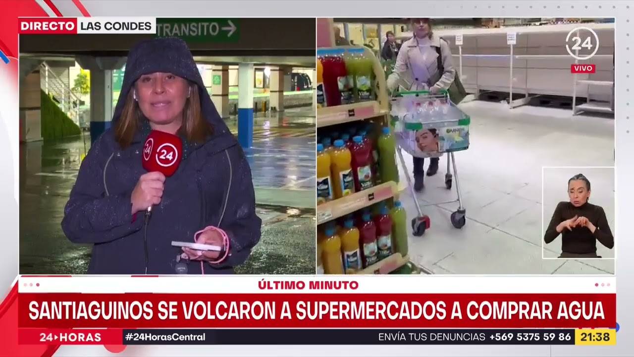 Santiaguinos se volcaron a supermercados para comprar agua