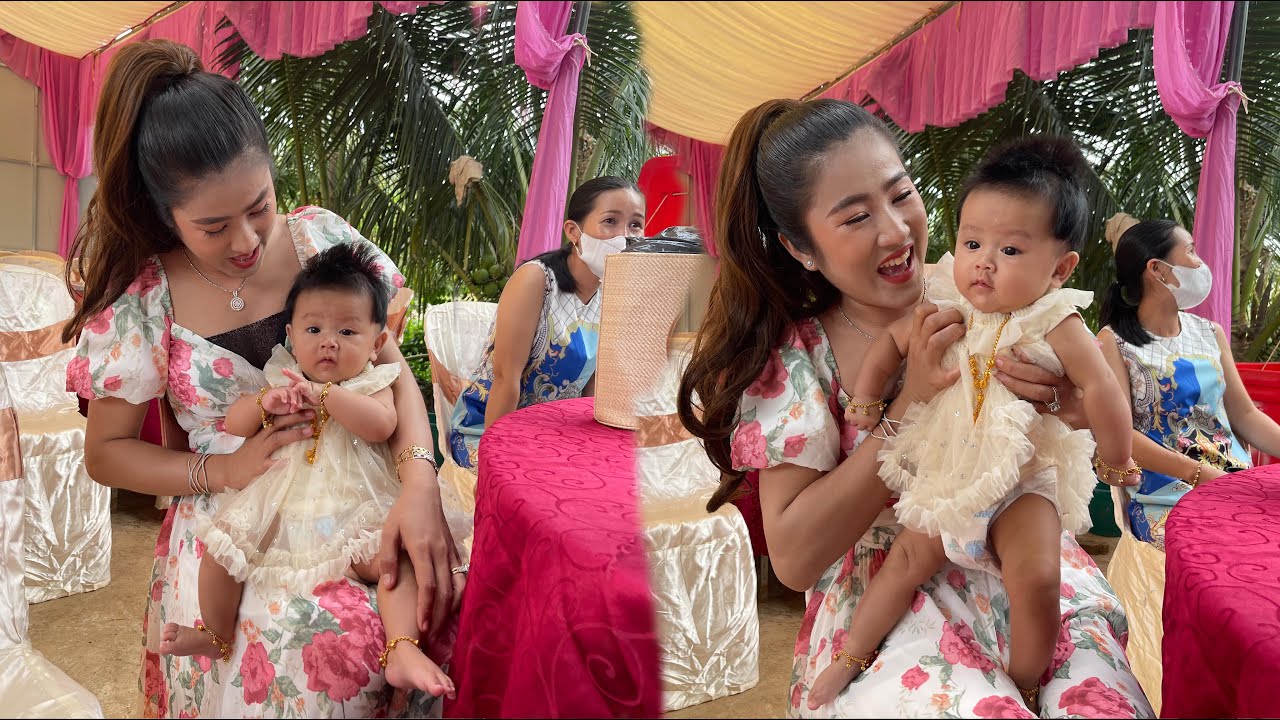 Happy little girl Siv chhee party / Siv chhee is 5 months old