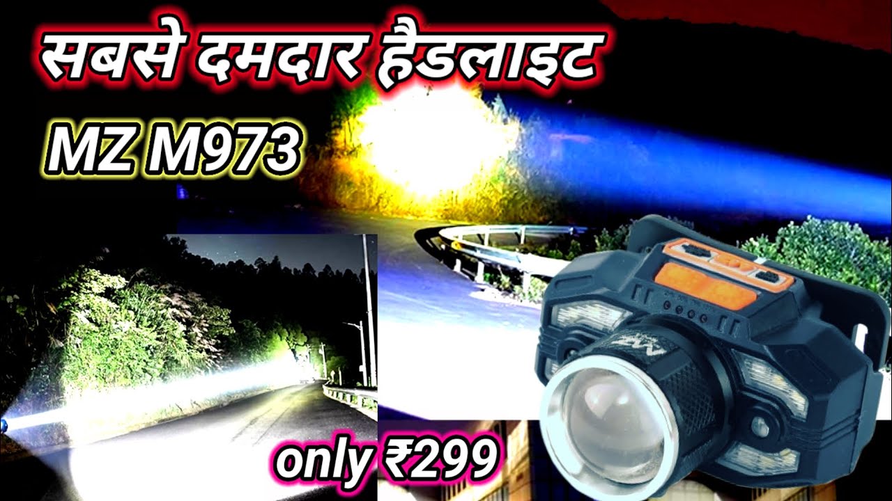 MZ M963 Headlight Unboxing & Review/MZ Zooming Torch/MZ powerfull Torch 1km Long Renge #mztorchlight