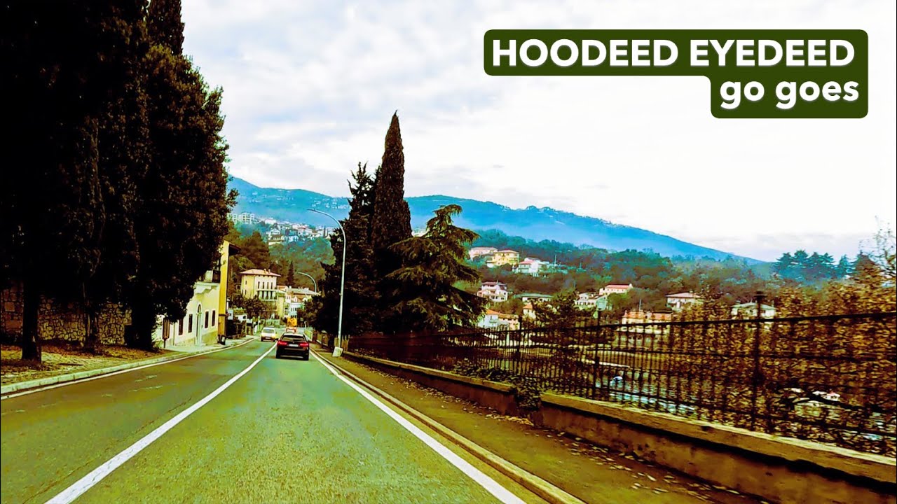 Croatia D66 drive from Lovran to Rijeka through Opatija