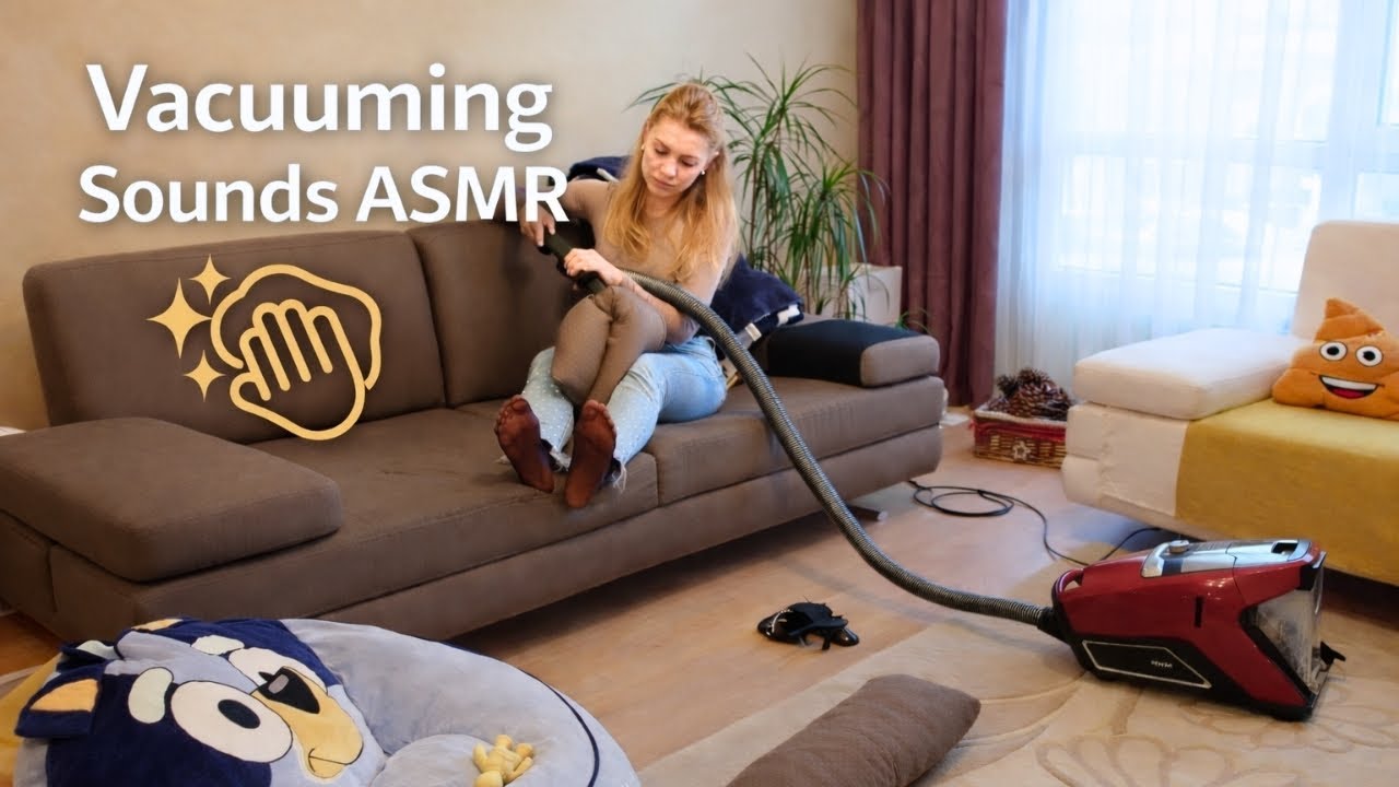 Vacuuming the Couch & Fluffy Blanket | Strong Suction Cleaning