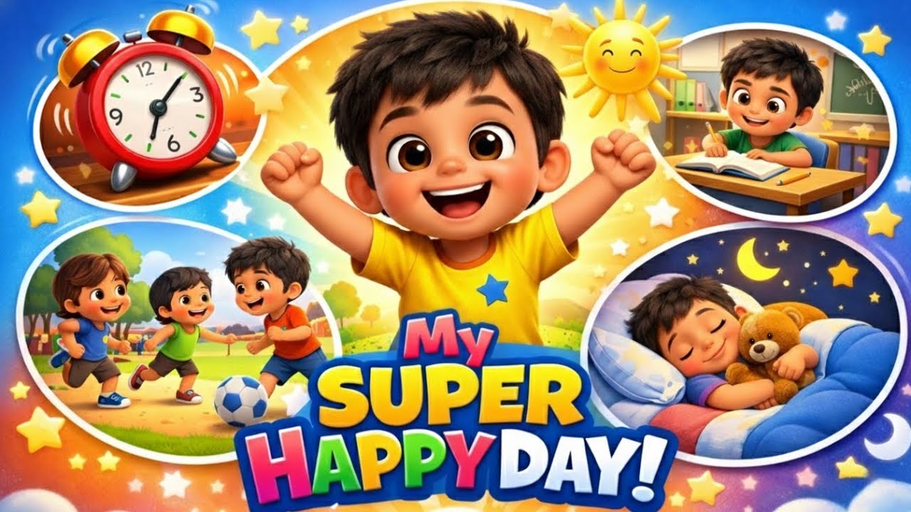 My Super Happy Day 🌈 | Fun Kids Animation Song | Nursery Rhymes | LuuLuu Toons