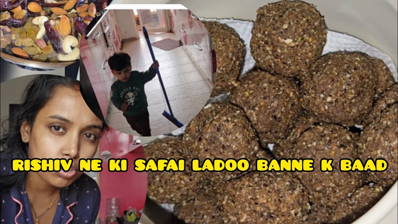 The Healthy Snack Equation: Dry Fruit Laddus + A Mini Cleaning Assistant! #dryfruits ladoo #babyboy 