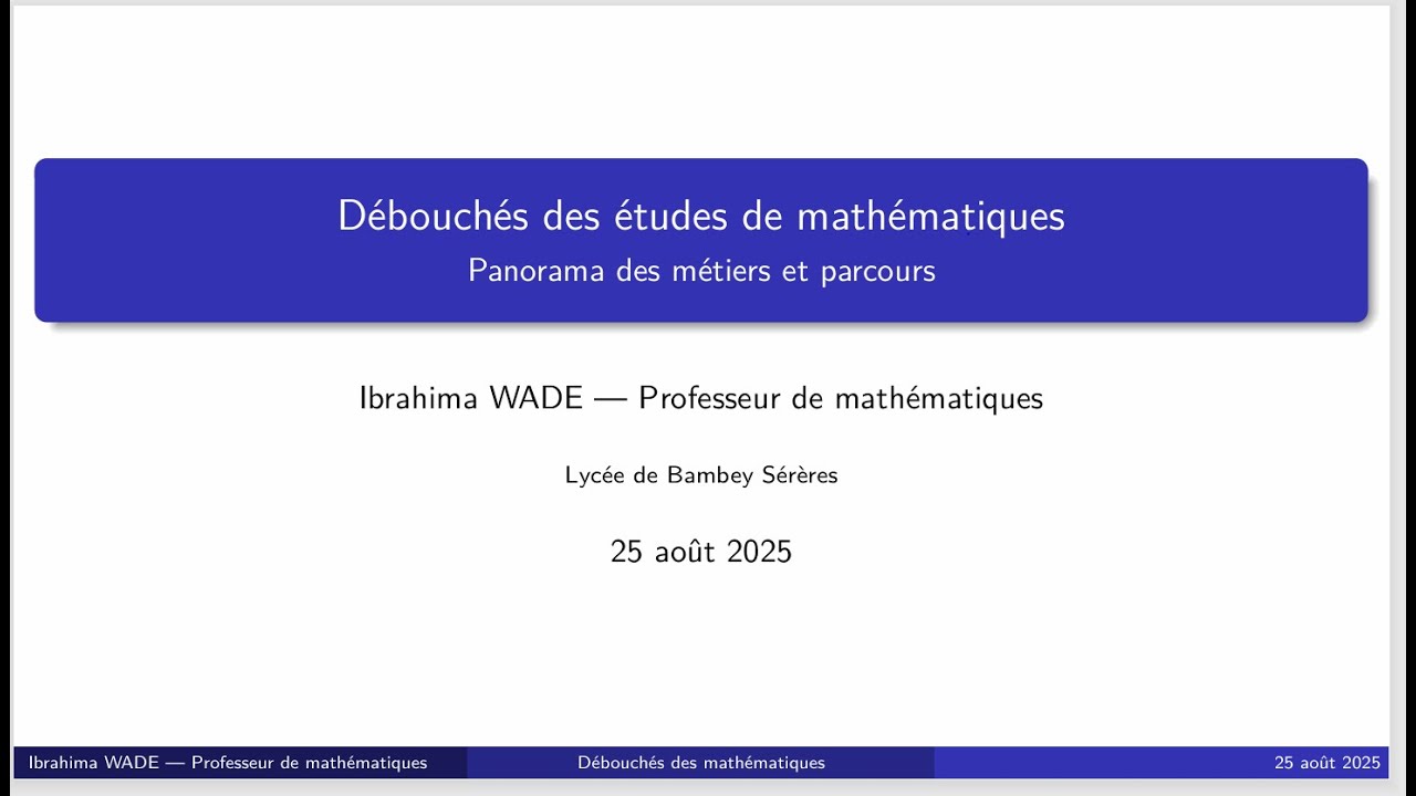 Débouchés des mathématiques en 2025