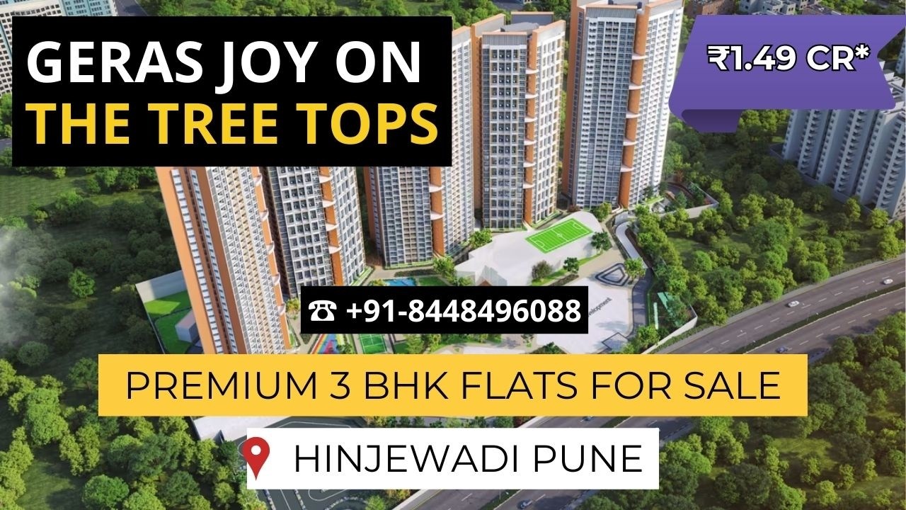 Geras Joy on The Tree Tops | ☎ +91-8448496088 | 3 BHK Flats For Sale In Hinjewadi Pune | ₹1.49 Cr*