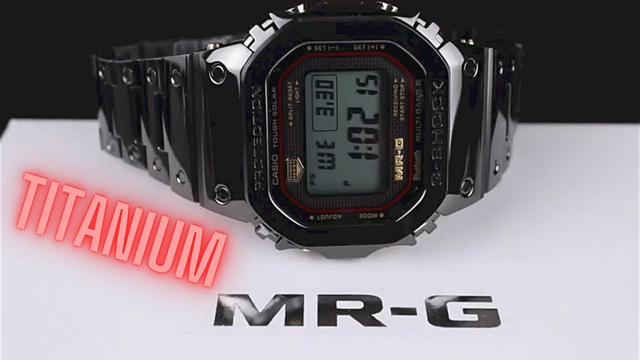 Casio MR-G Square!  Hardened Titanium in Black and Silver!