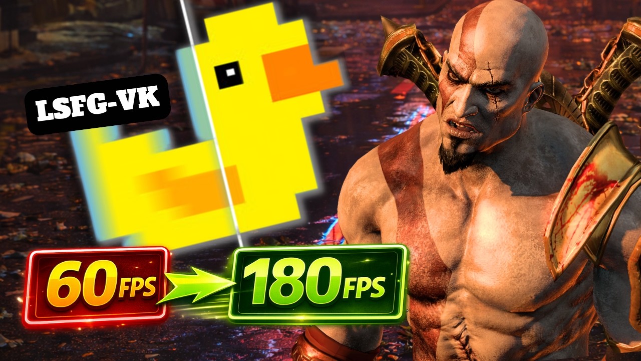 GOD OF WAR 3 a 180FPS no RPCS3! LSFG-VK é ABSURDO! 🔥