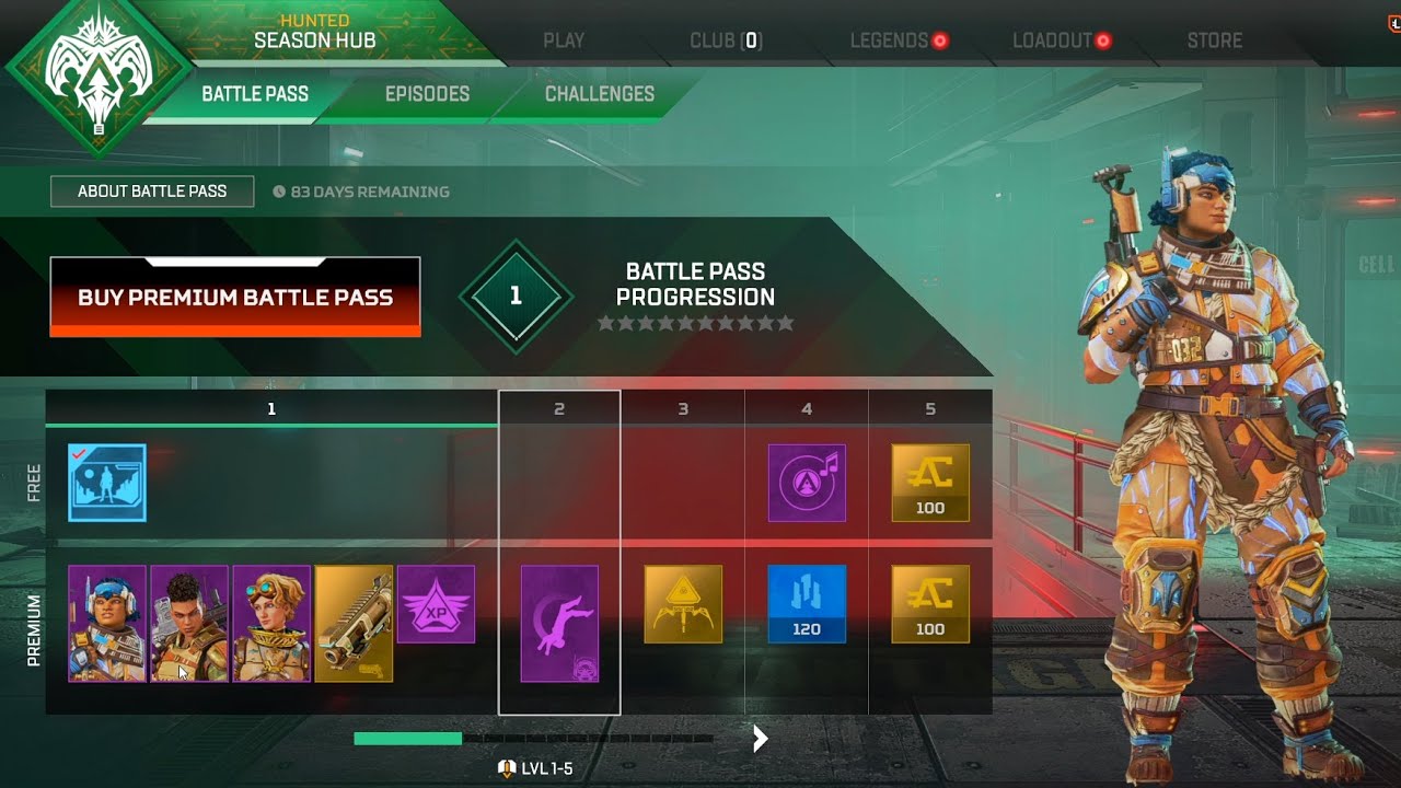 Apex Season 14 Hunted BP Full Showcase