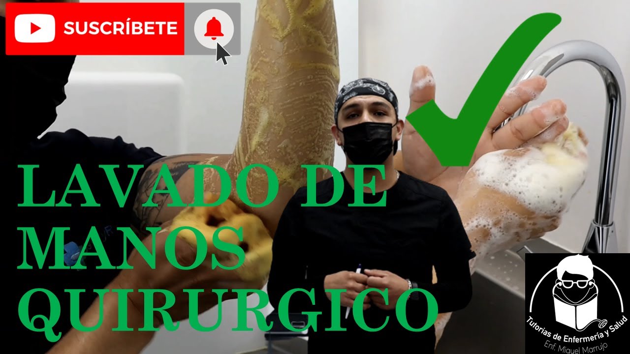 Lavado de manos QUIRURGICO CON CEPILLO paso a paso. FACIL ✅️ Tutorías de Enfermería y Salud.