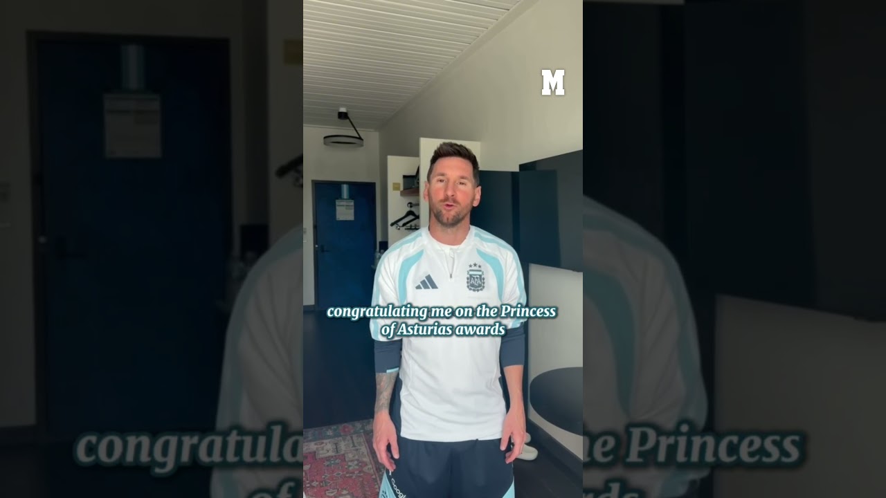 Messi agradece el premio Princesa de Asturias: 