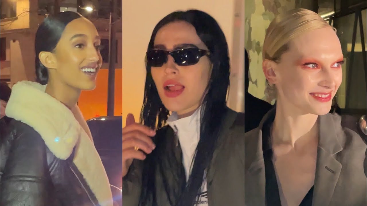 MODELS AFTER WALKING FOR MUGLER FALL WINTER 2024 SHOW IN PARIS