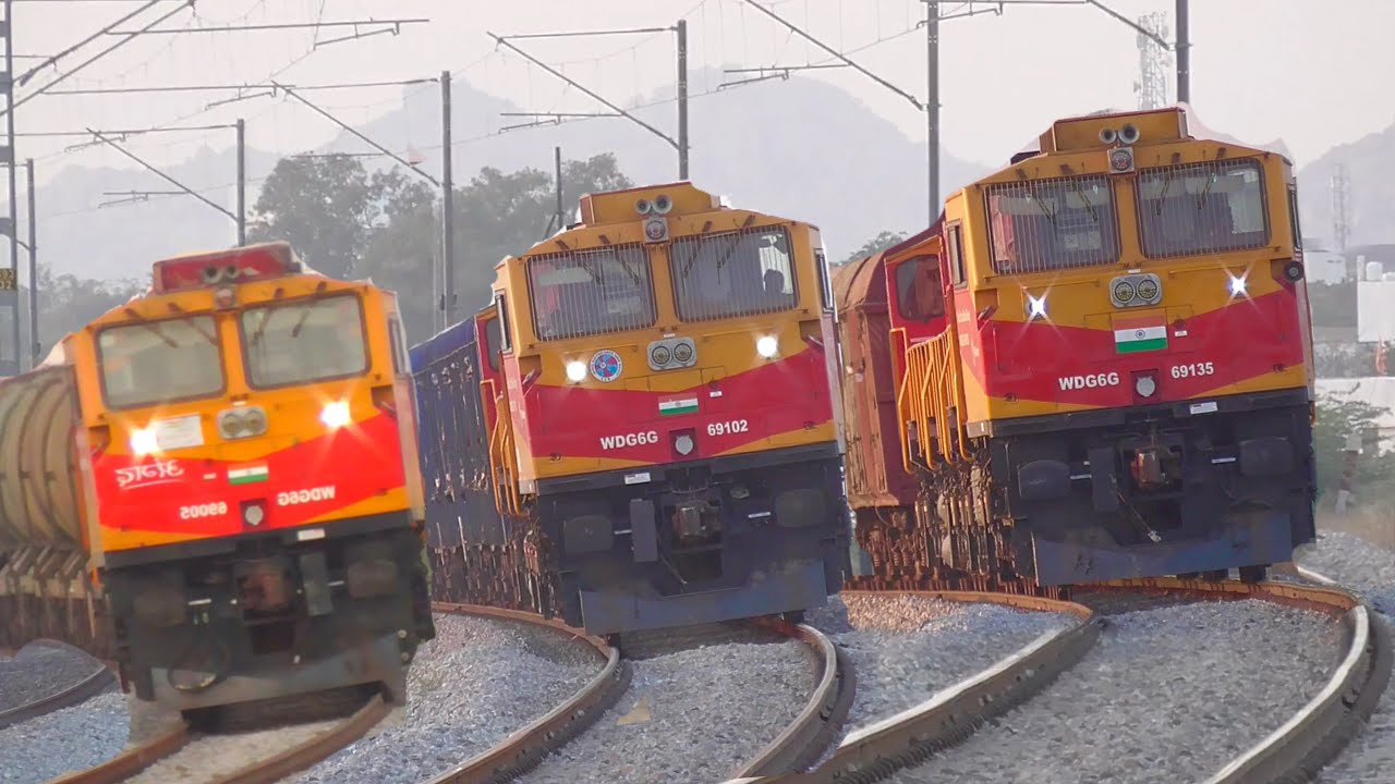 Chugging on the CURVE | WDG 6G & WDG 4G | GE Locomotives Indian Railways