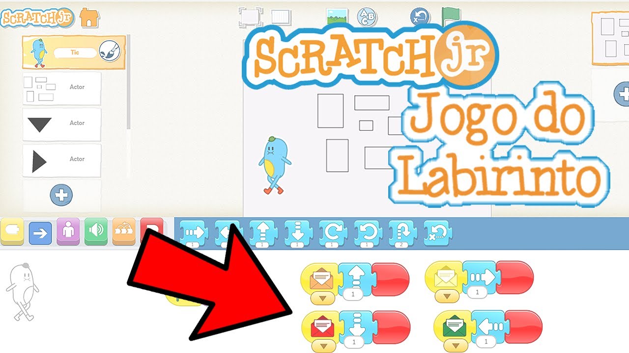 ScratchJr Programação para crianças Aula #5 - Especial dia dos Pais!  - Jogo do Labirinto