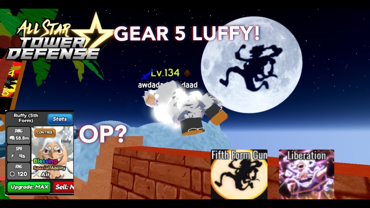 Obtaining Gear 5 Luffy + Showcase! (All Star Tower Defense)