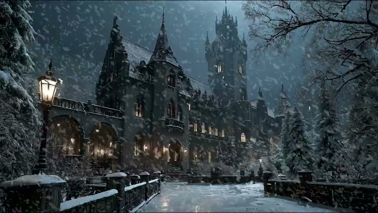 Winter Snowfall and Wind Ambience with Gentle Storm Sounds for Sleep, Study, and Relaxation