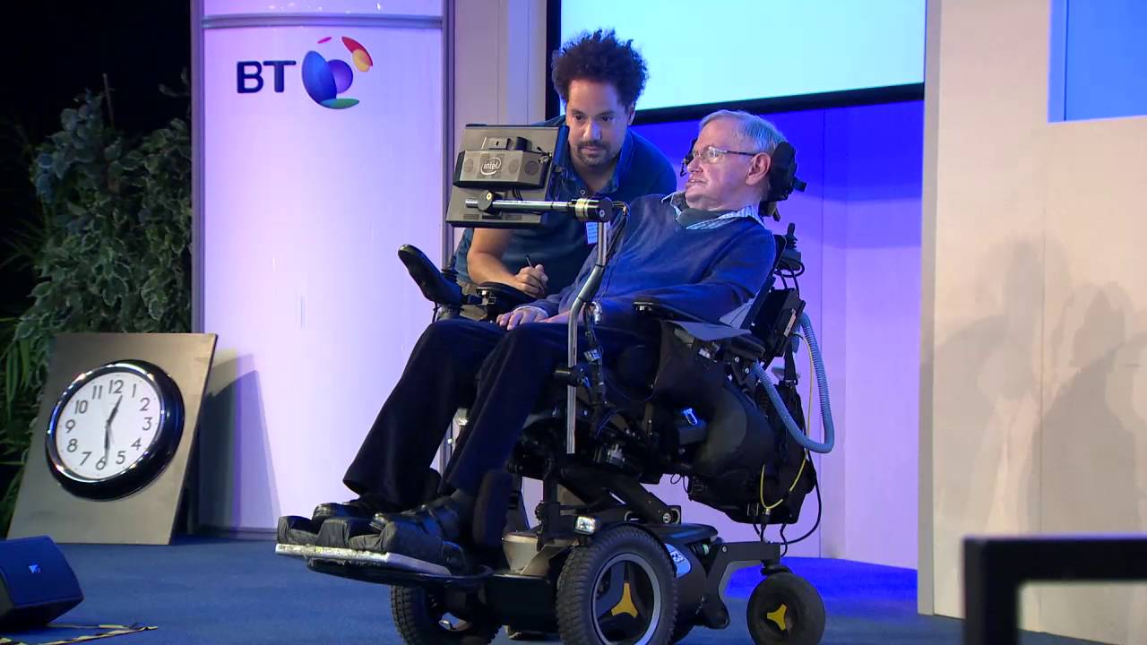 Professor Stephen Hawking speaks at Headway Suffolk's conference