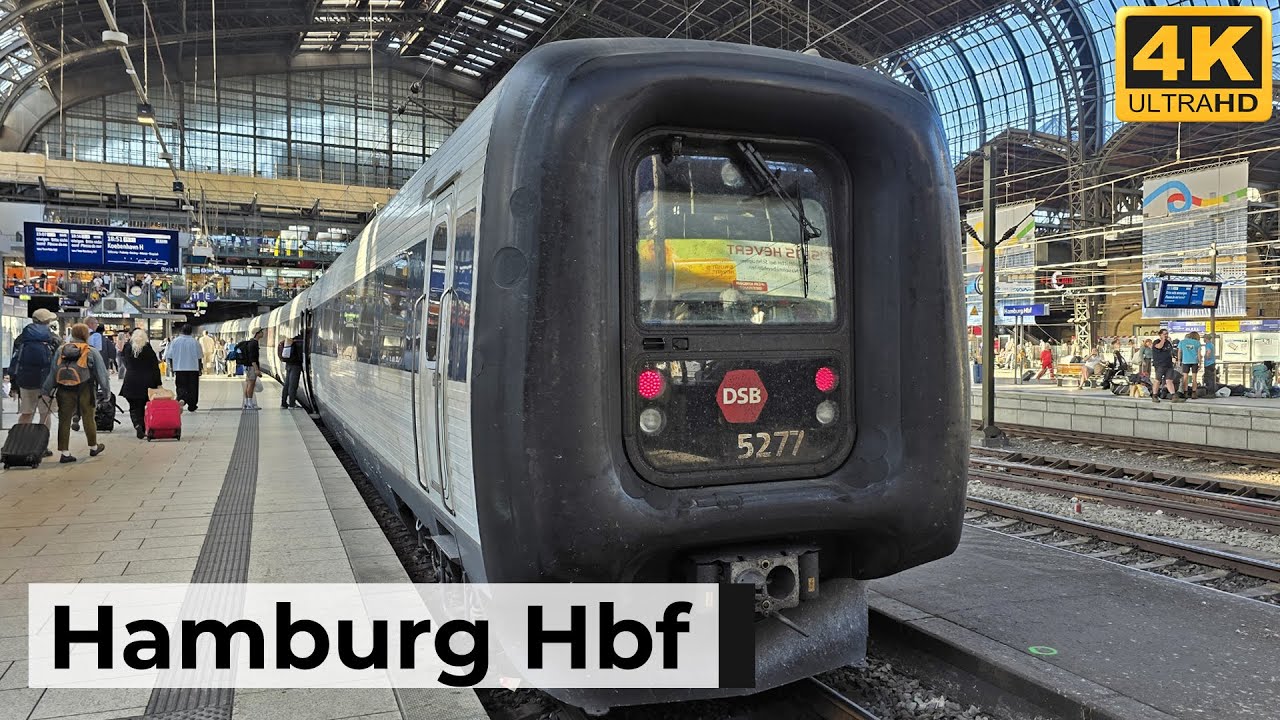 Hamburg Hbf 16.08.2025 - Dichtes Zugaufkommen mit ICE, IC, EC, Nightjet, RE & Güterverkehr