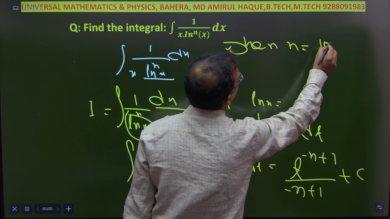 Find Integral :∫ dx/x ln^n(x)