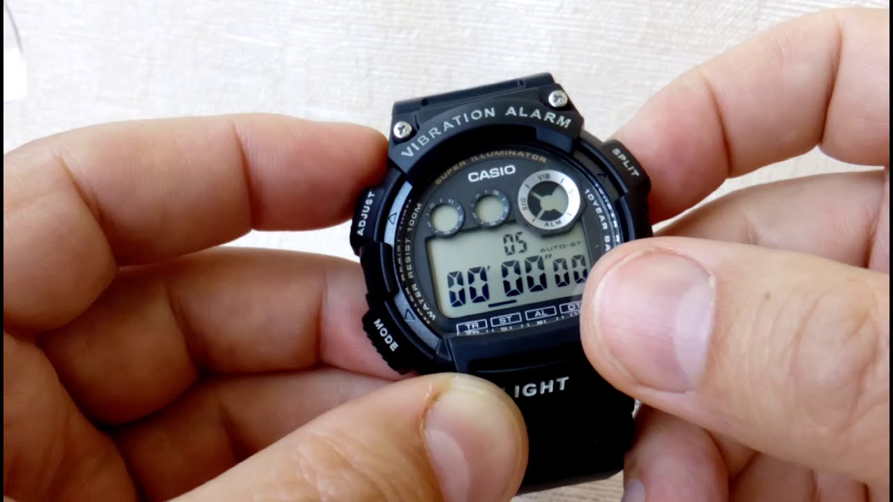 W-735H-1A ЧАСЫ ДЛЯ СПОРТА  ВИБРОСИГНАЛ!!!  / CASIO Vibration SIGNAL W-735H-1A