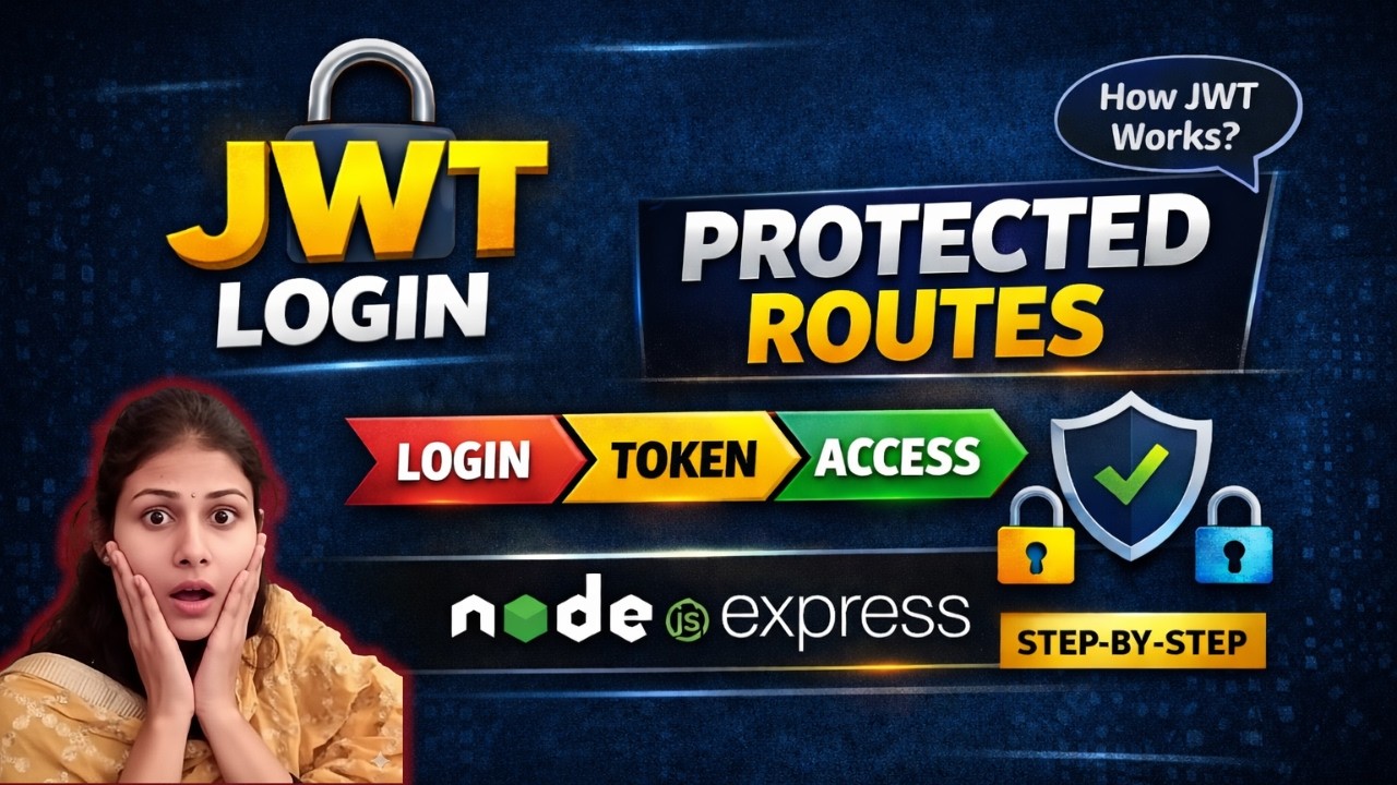 Login Authentication in Node.js 🔥 JWT + Bcrypt + Protected Routes (Step-by-Step)