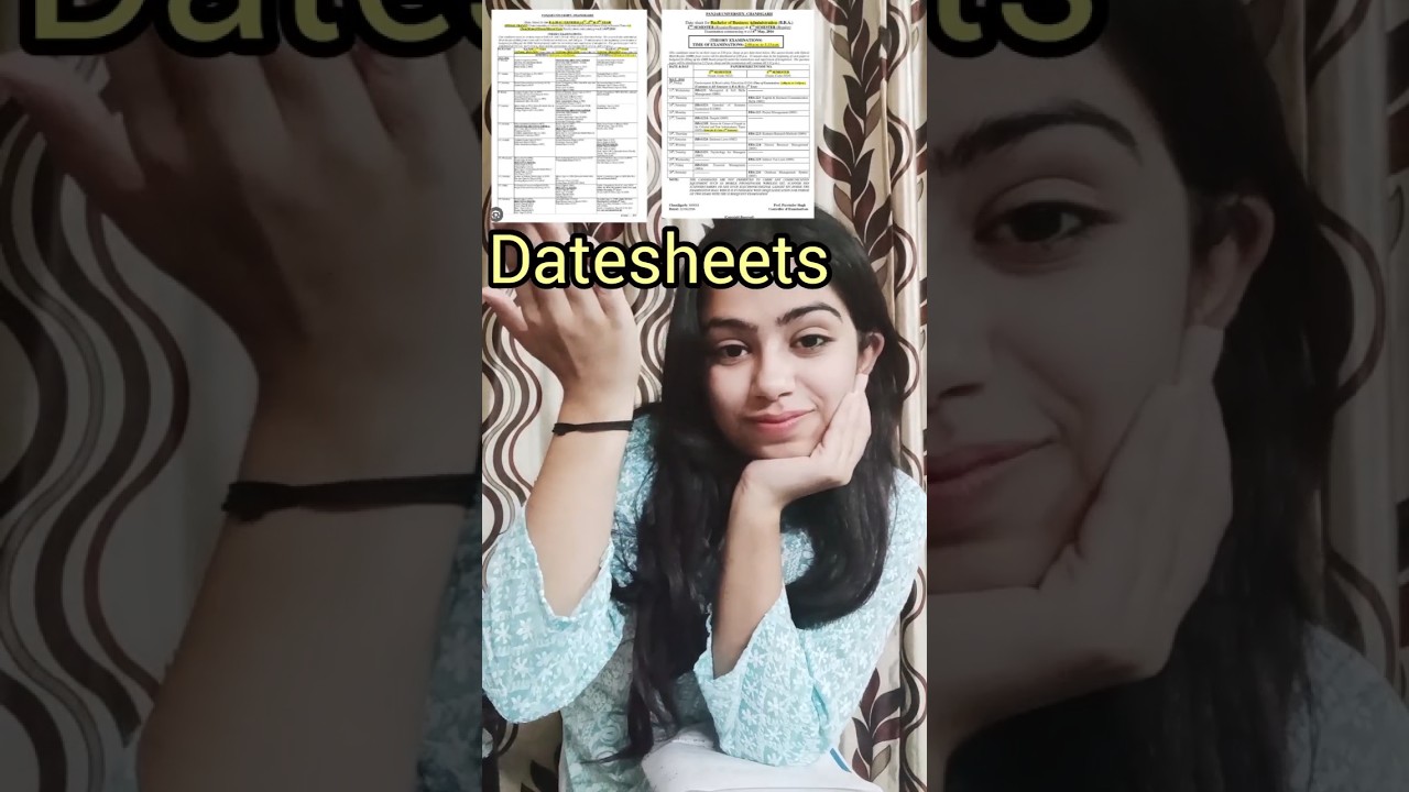 PU STUDENTS DATESHEET FINAL EXAMS 2023 DECEMBER ODD SEMESTER #pu #dhe #sd #hostel #dav #college