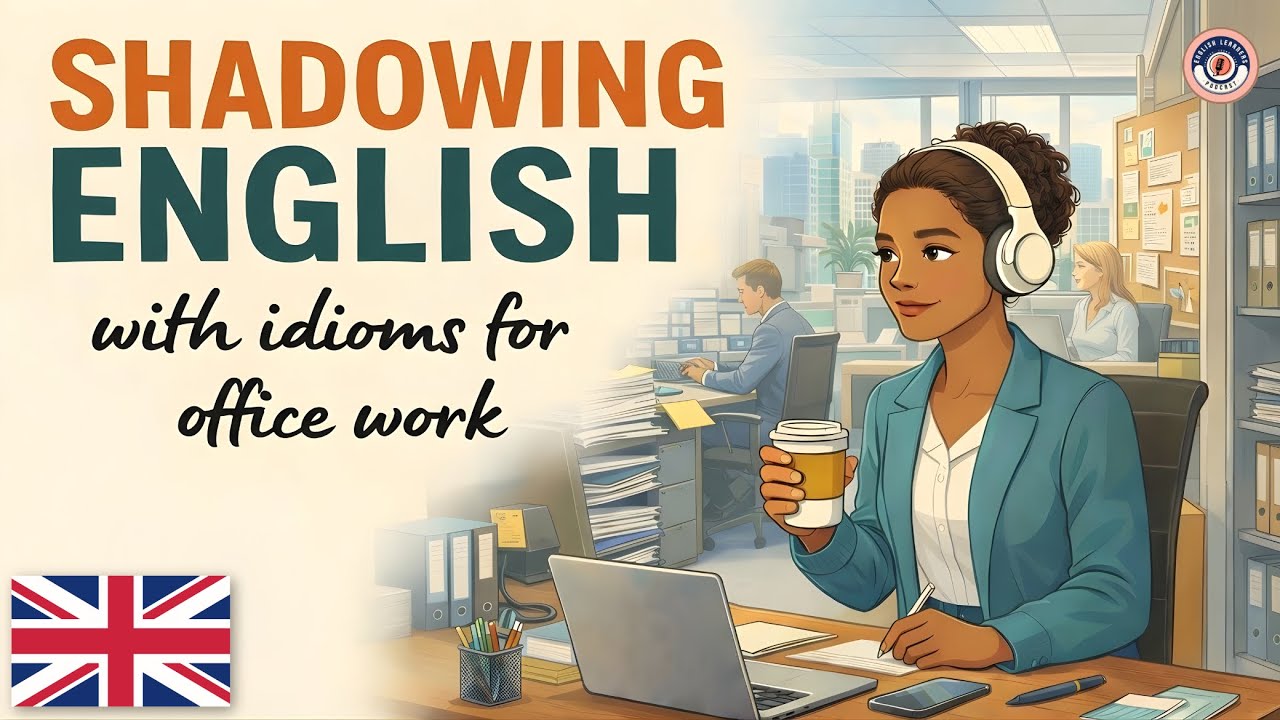 Shadowing English Speaking Practice | Speak Fluently w/ Office Idioms | Learn British Pronunciation