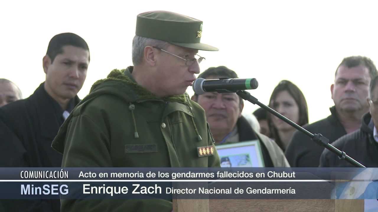Homenaje a los gendarmes fallecidos en Chubut
