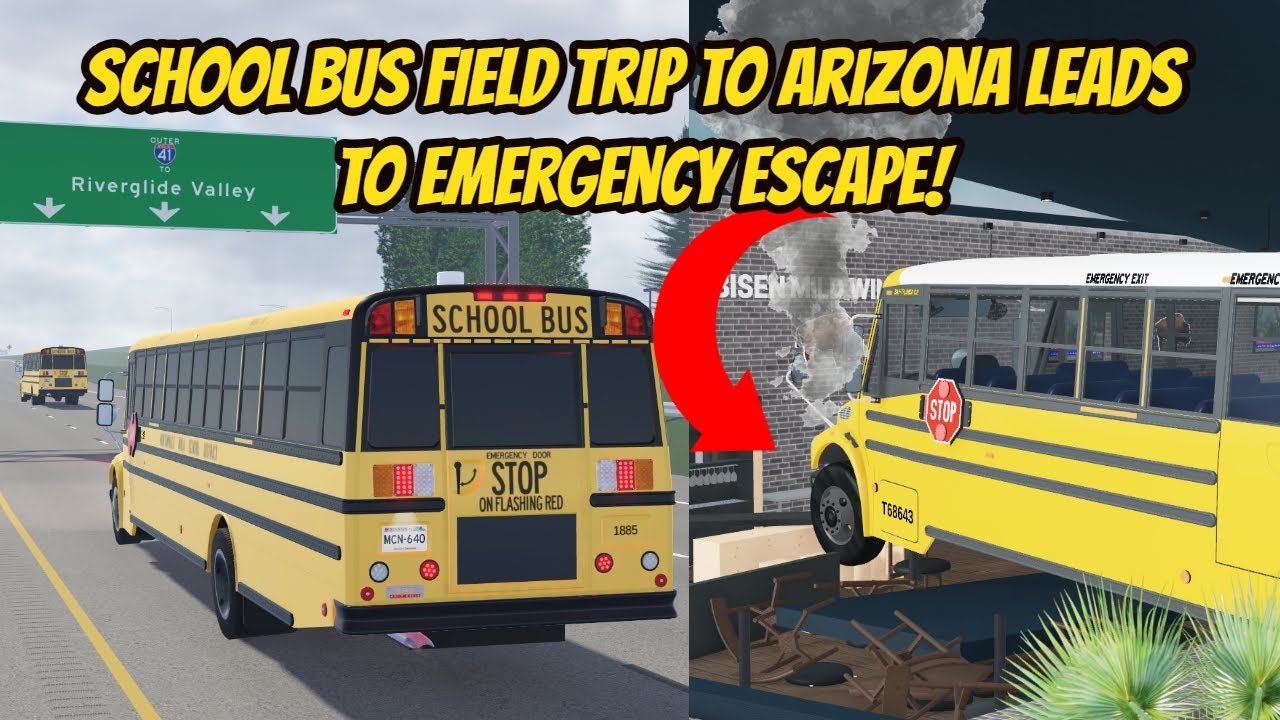 *CRAZY* Greenville Wisconsin School Bus Field Trip EMERGENCY EVACUATION Roblox Roleplay