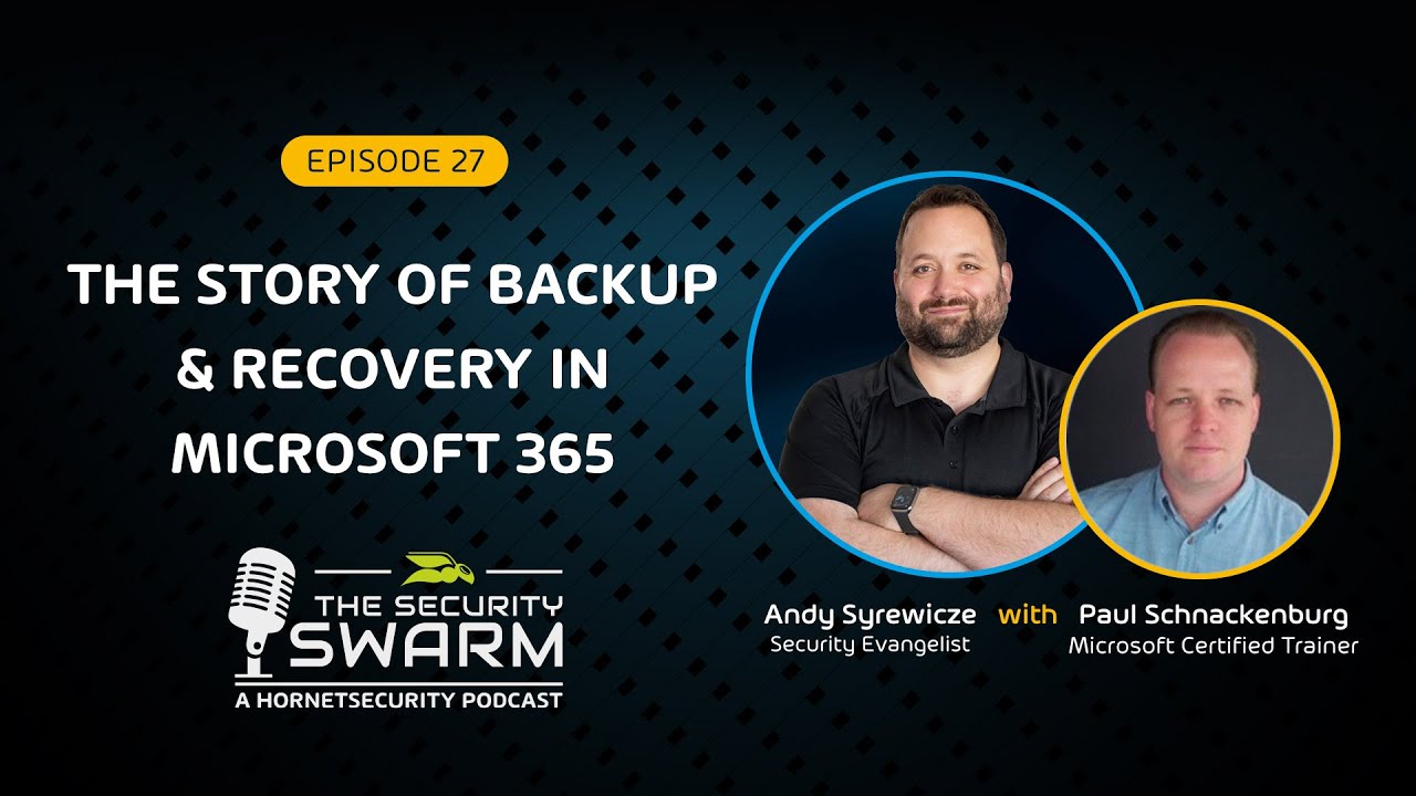 The Security Swarm Podcast - EP27: The Story of Backup and Recovery in M365