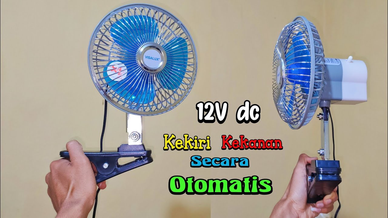 Kipas angin mobil yang bisa berputar kekiri dan kekanan secara otomatis 12V dc | kipas angin visalux